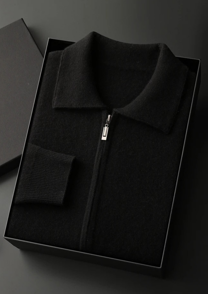 Kensington | Elegant Cashmere Zip Cardigan Men - Premium Knit
