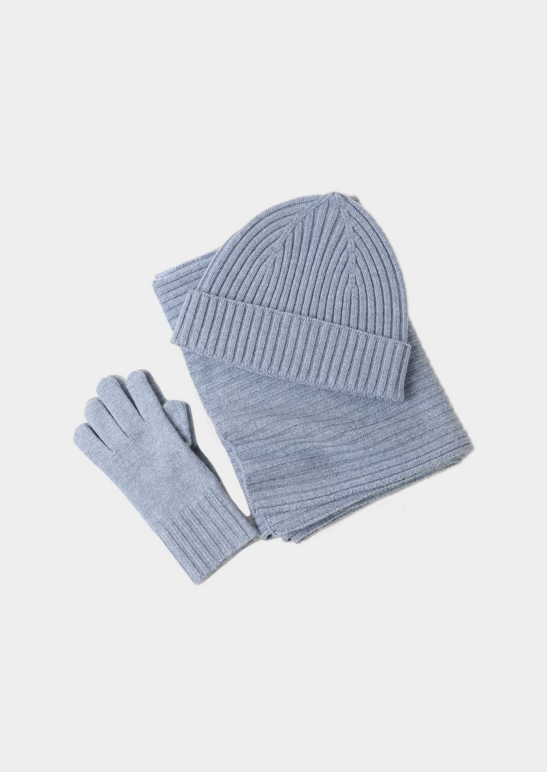 Cordelia | Elegant Cashmere Winter Accessories Set - Beanie Scarf Gloves
