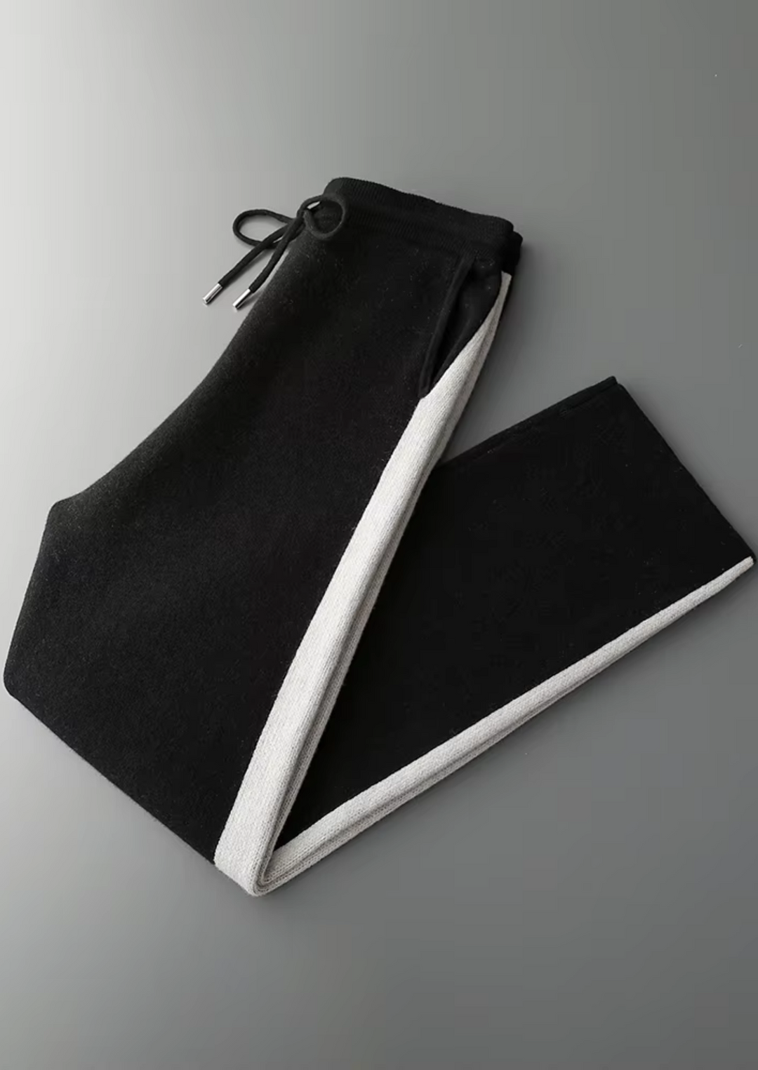 Renee | Elegant Wide Leg Cashmere Trousers With Drawstring