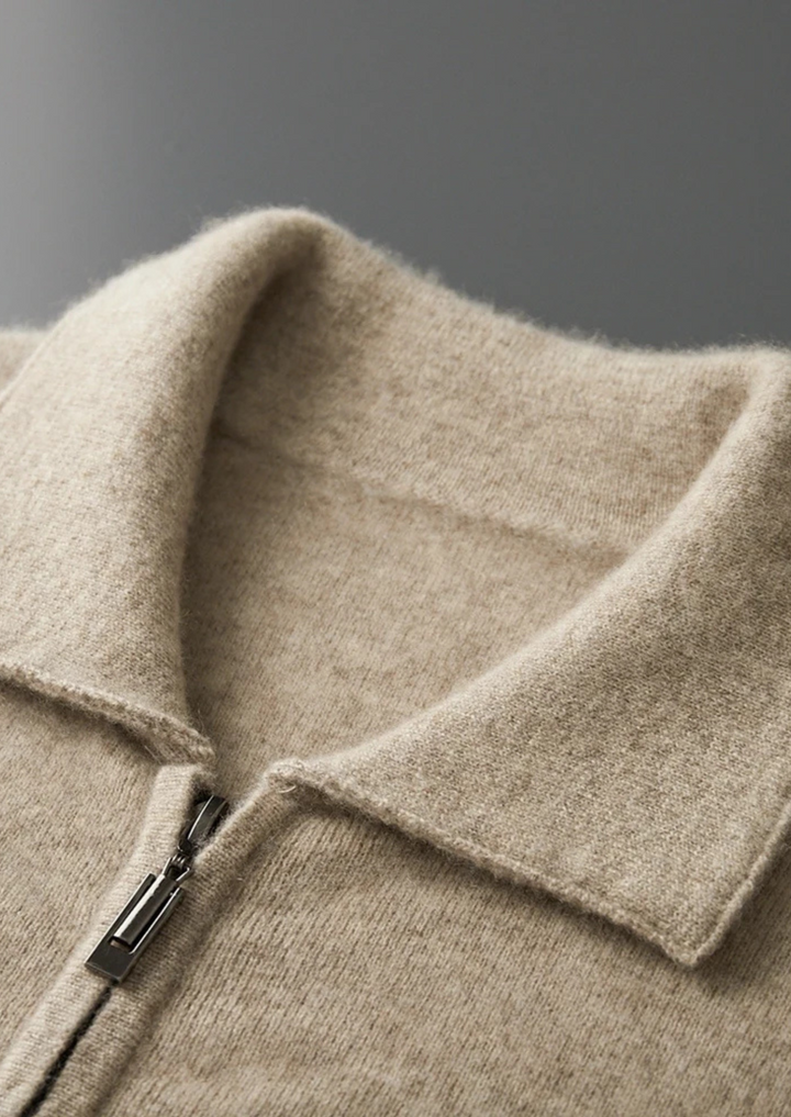 Kensington | Elegant Cashmere Zip Cardigan Men - Premium Knit