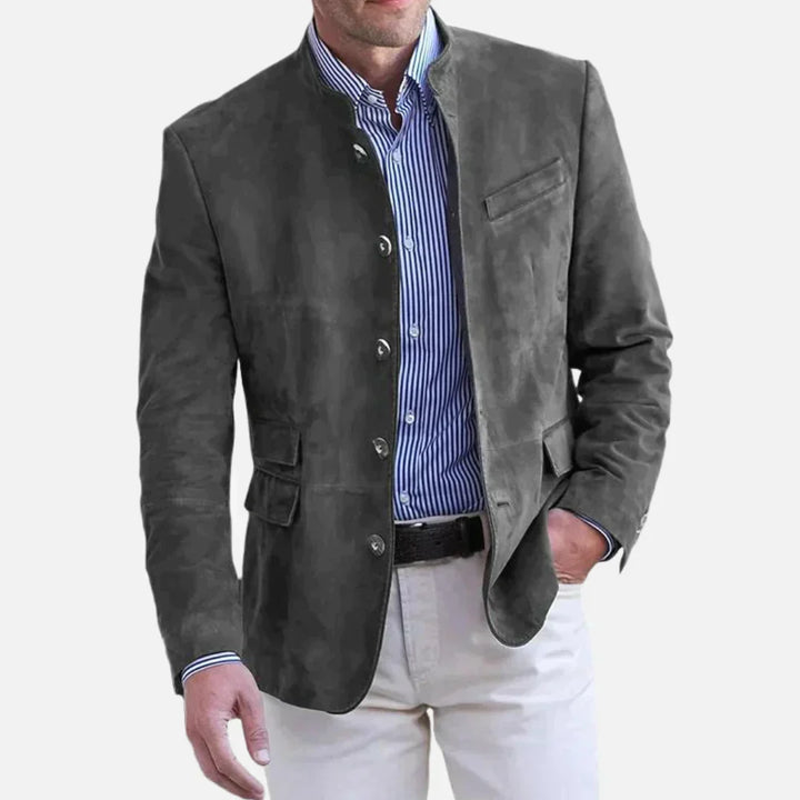 Leah | Stylish Italian Officer Collar Blazer For Men