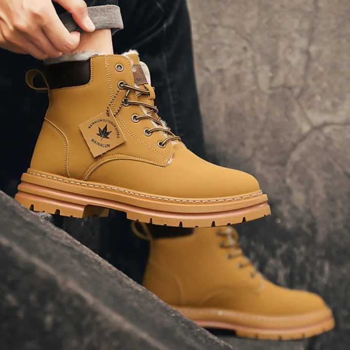 Margot | Stylish Wheat Lace-Up Work Boots Men