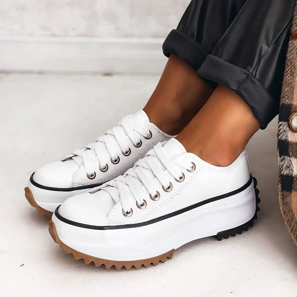 Elysa | Stylish Platform Sneakers With Lace-Up Design