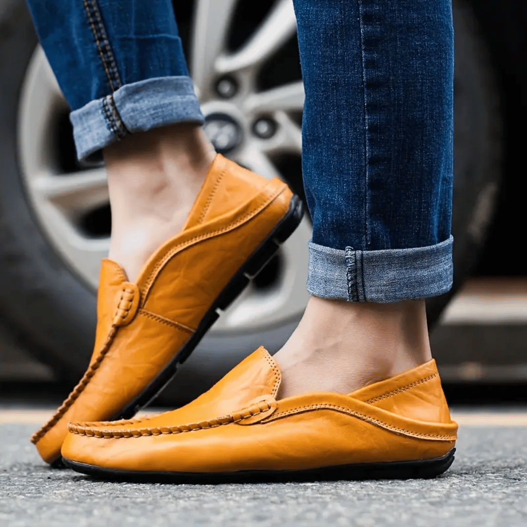 Fiona | Elegant Italian Leather Driving Moccasins For Men