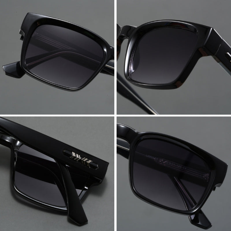 Emerson | Retro Square Frame Sunglasses With Tortoise Arms