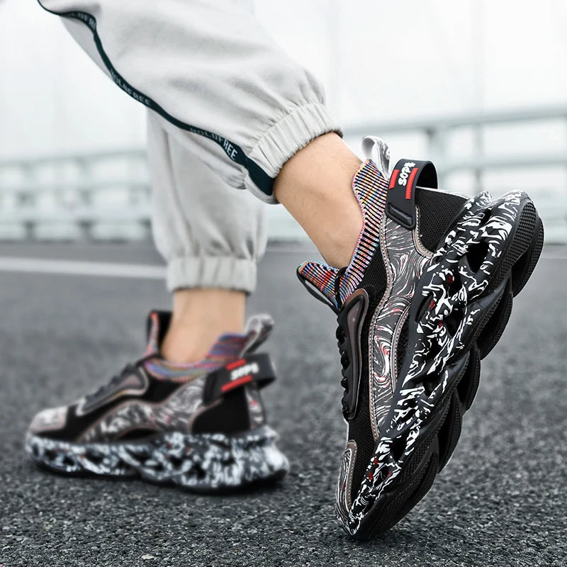 Nina | Stylish Iridescent Street Sneakers With Abstract Design