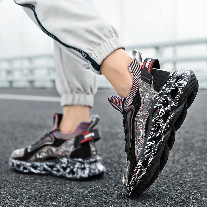 Nina | Stylish Iridescent Street Sneakers With Abstract Design