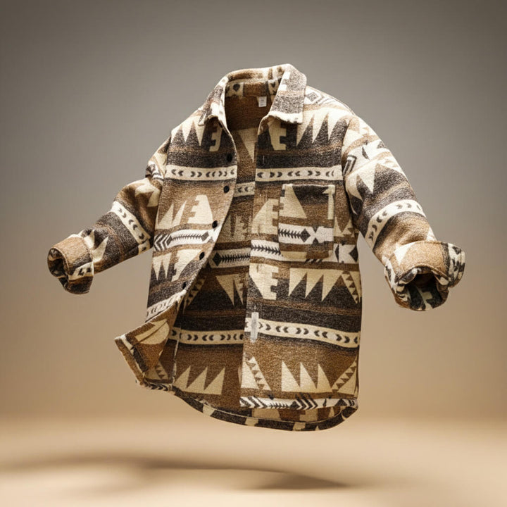 Tobias | Southwestern Wool Blend Button-Up Shirt Jacket