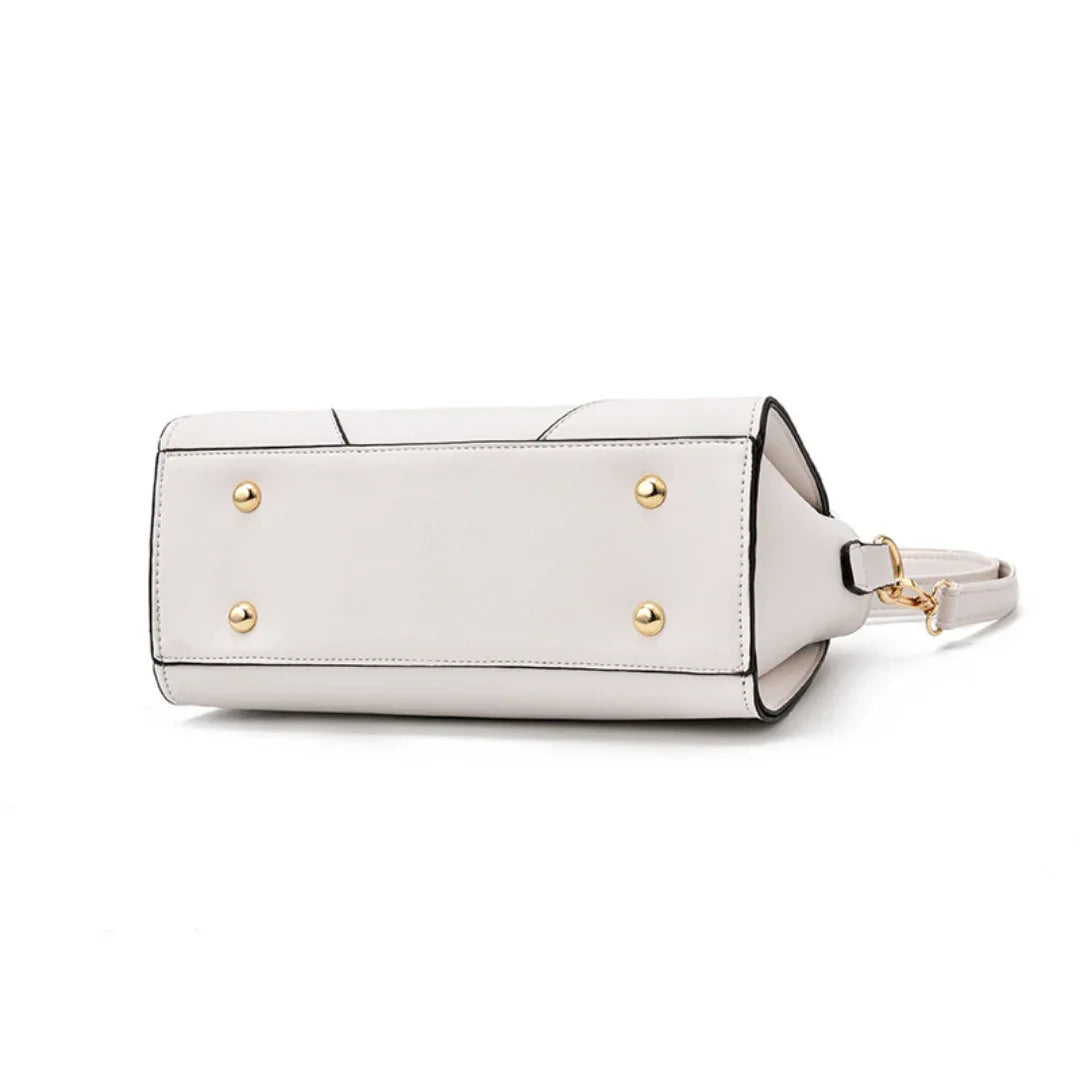 Felicity | Chic Cat Ear Structured Handbag With Gold Hardware