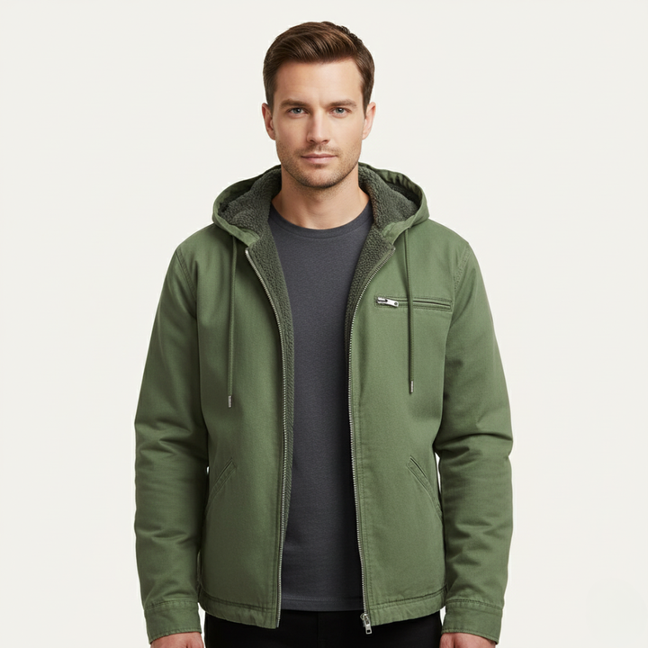 Margot | Stylish Fleece Lined Hooded Jacket With Zip Front