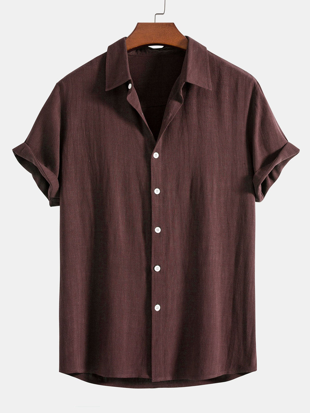 Byron | Elegant Short Sleeve Linen Shirt And Pants Set Men