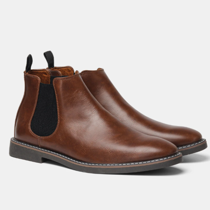 Rosalind | Stylish Premium Leather Chelsea Boots With Elastic Panels