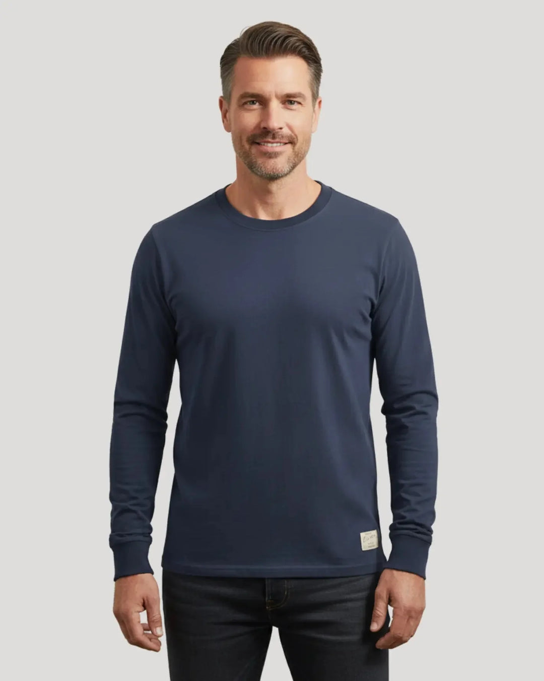 Margot | Stylish Cotton Crew Neck Long Sleeve Shirt