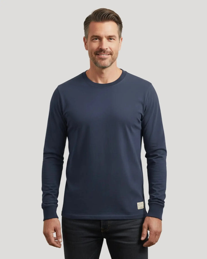 Margot | Stylish Cotton Crew Neck Long Sleeve Shirt