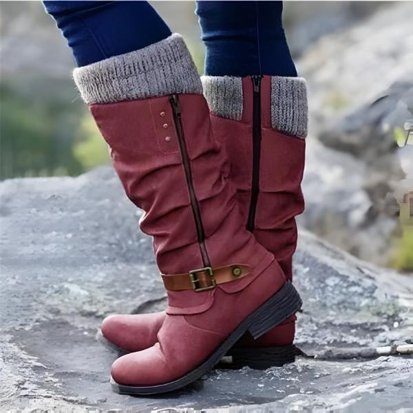 Cordelia | Stylish Mid-Calf Orthopedic Boots With Buckle Detail