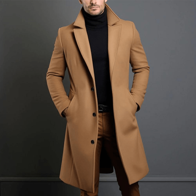 Edson | Elegant Long Winter Coat For Men