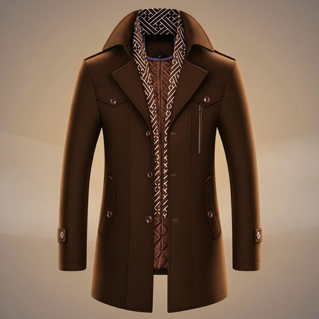 Tessa | Elegant Double-Breasted Virgin Wool Overcoat With Quilted Lining