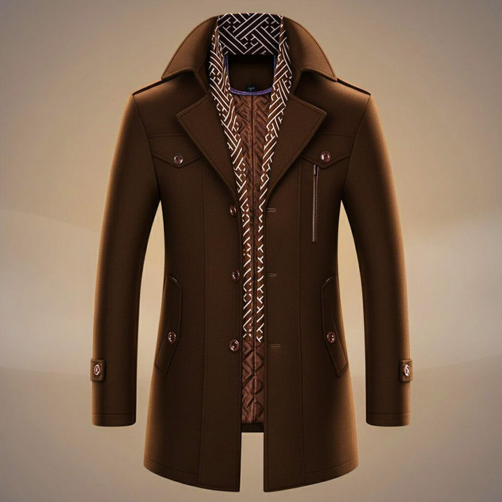 Tessa | Elegant Double-Breasted Virgin Wool Overcoat With Quilted Lining