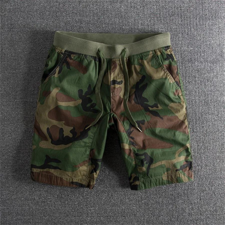 Serena | Stylish Men's Tactical Camo Cargo Shorts With Drawstring