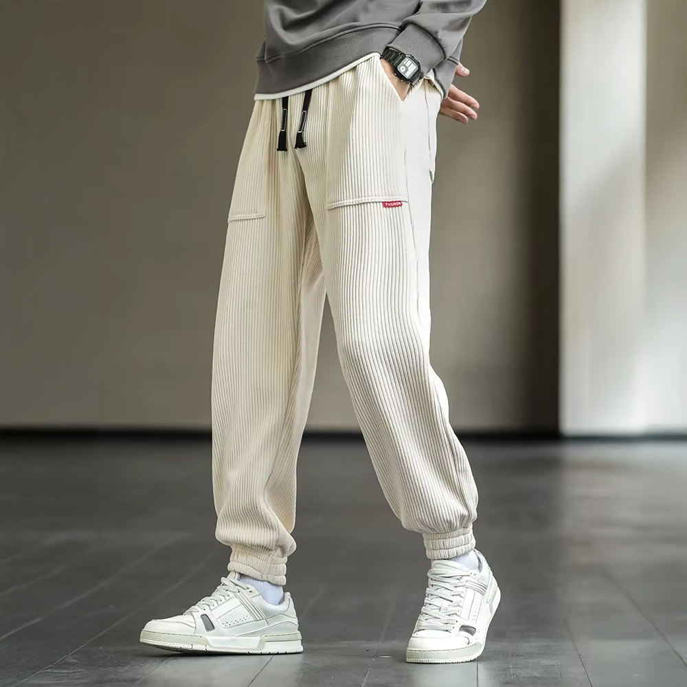 Grace | Stylish Corduroy Joggers With Elastic Cuffs
