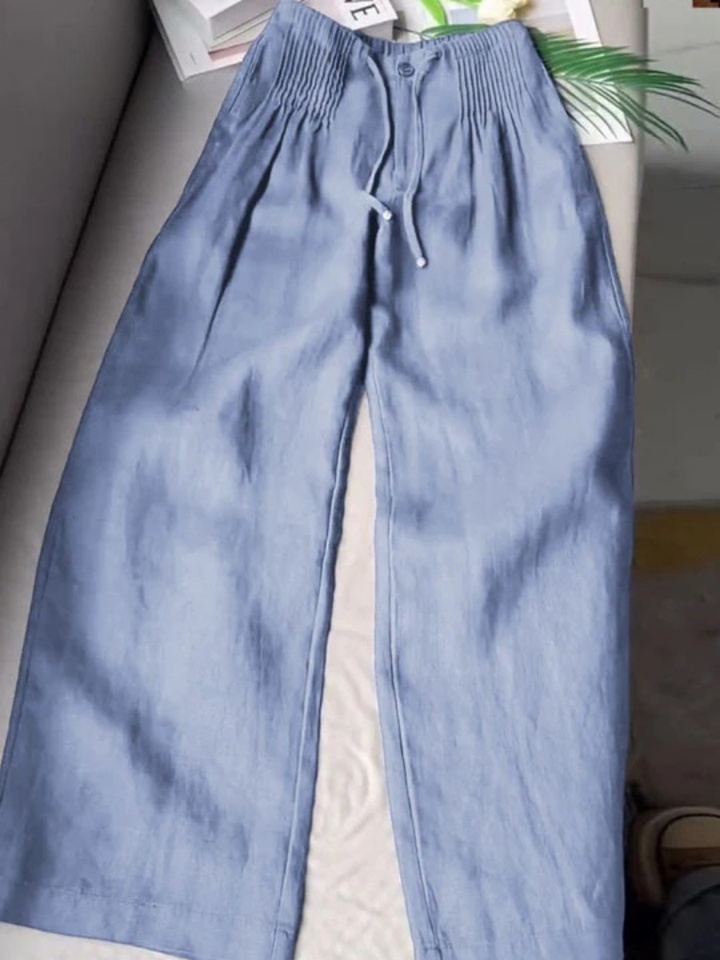 Wren | Elegant Wide-Leg Pants With Drawstring Waist