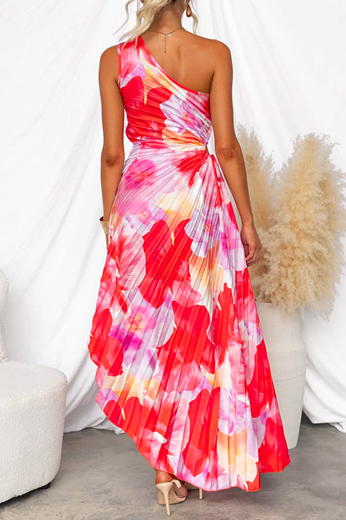 Grace | Elegant One-Shoulder Pleated Maxi Dress