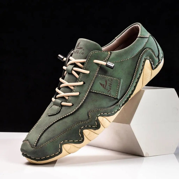 Zoe | Stylish Handmade Leather Casual Shoes With Wavy Sole