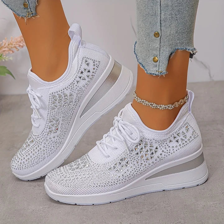Bonnie | Elegant Rhinestone Embellished Orthopedic Sneakers