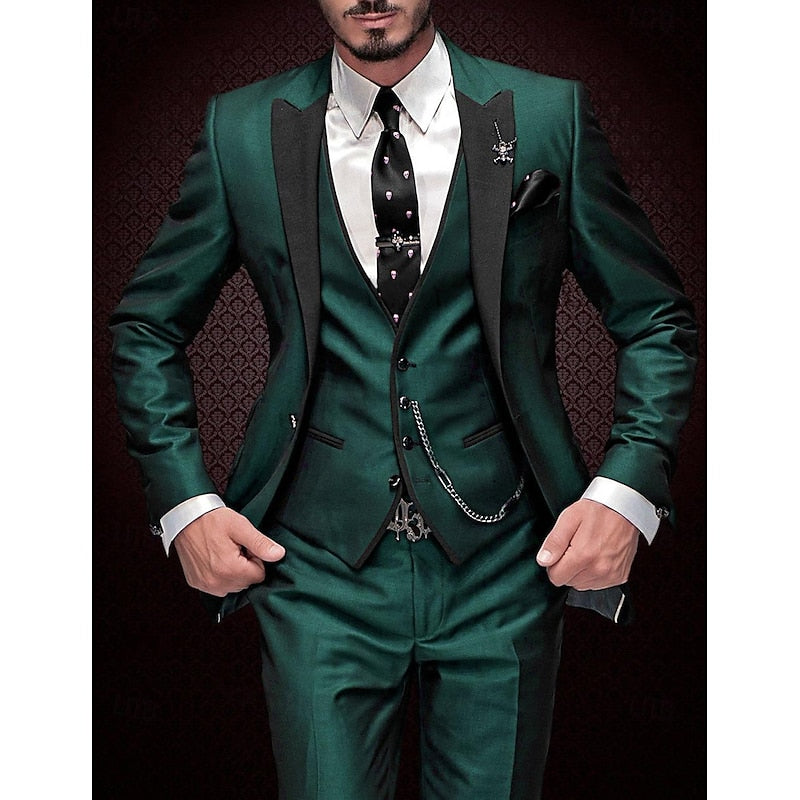Phoebe | Elegant Three-Piece Formal Suit With Black Lapels