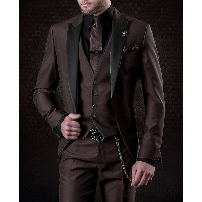 Phoebe | Elegant Three-Piece Formal Suit With Black Lapels