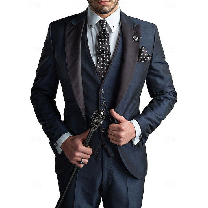 Phoebe | Elegant Three-Piece Formal Suit With Black Lapels