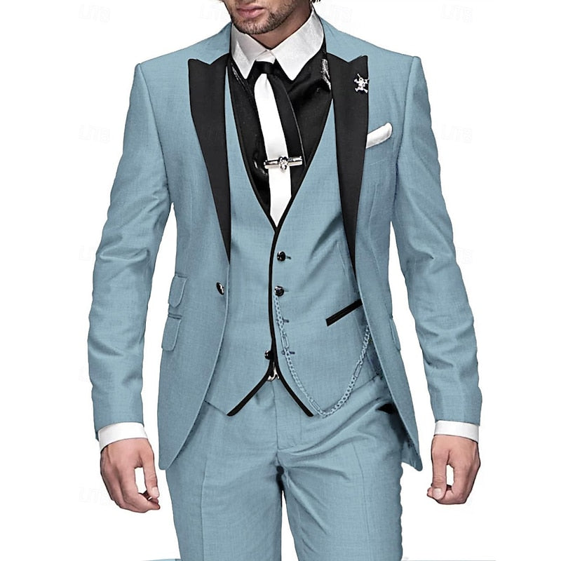 Phoebe | Elegant Three-Piece Formal Suit With Black Lapels