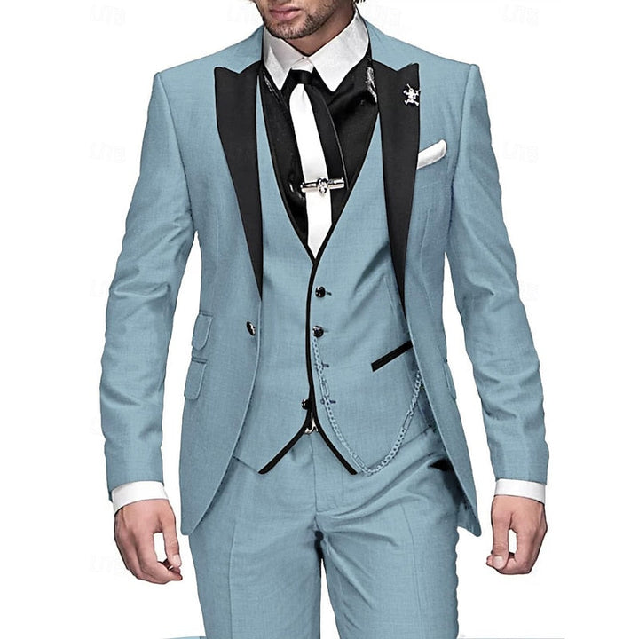 Phoebe | Elegant Three-Piece Formal Suit With Black Lapels