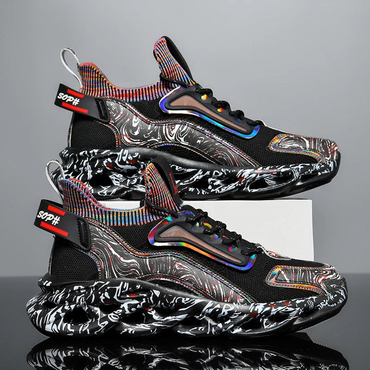 Nina | Stylish Iridescent Street Sneakers With Abstract Design