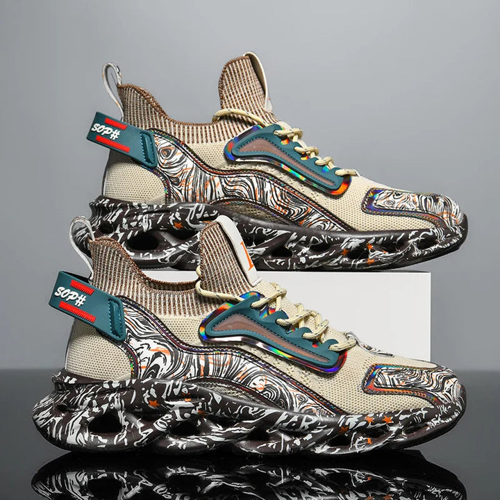 Nina | Stylish Iridescent Street Sneakers With Abstract Design