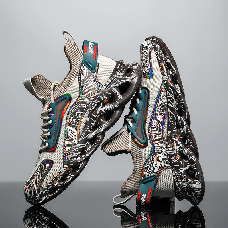 Nina | Stylish Iridescent Street Sneakers With Abstract Design