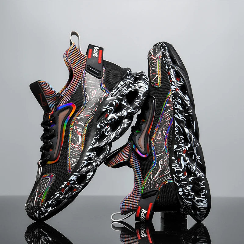 Nina | Stylish Iridescent Street Sneakers With Abstract Design