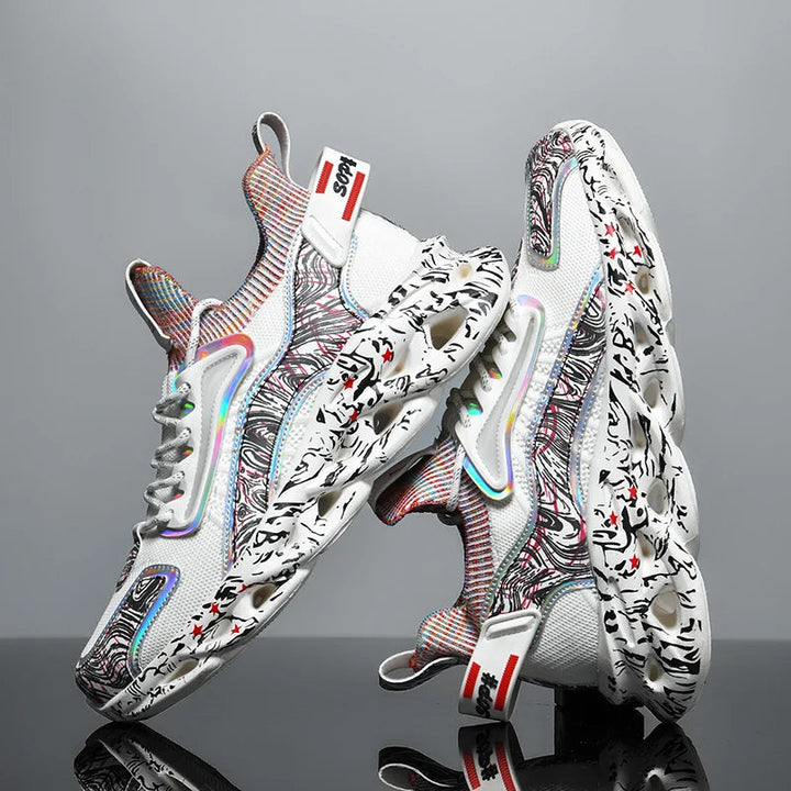 Nina | Stylish Iridescent Street Sneakers With Abstract Design