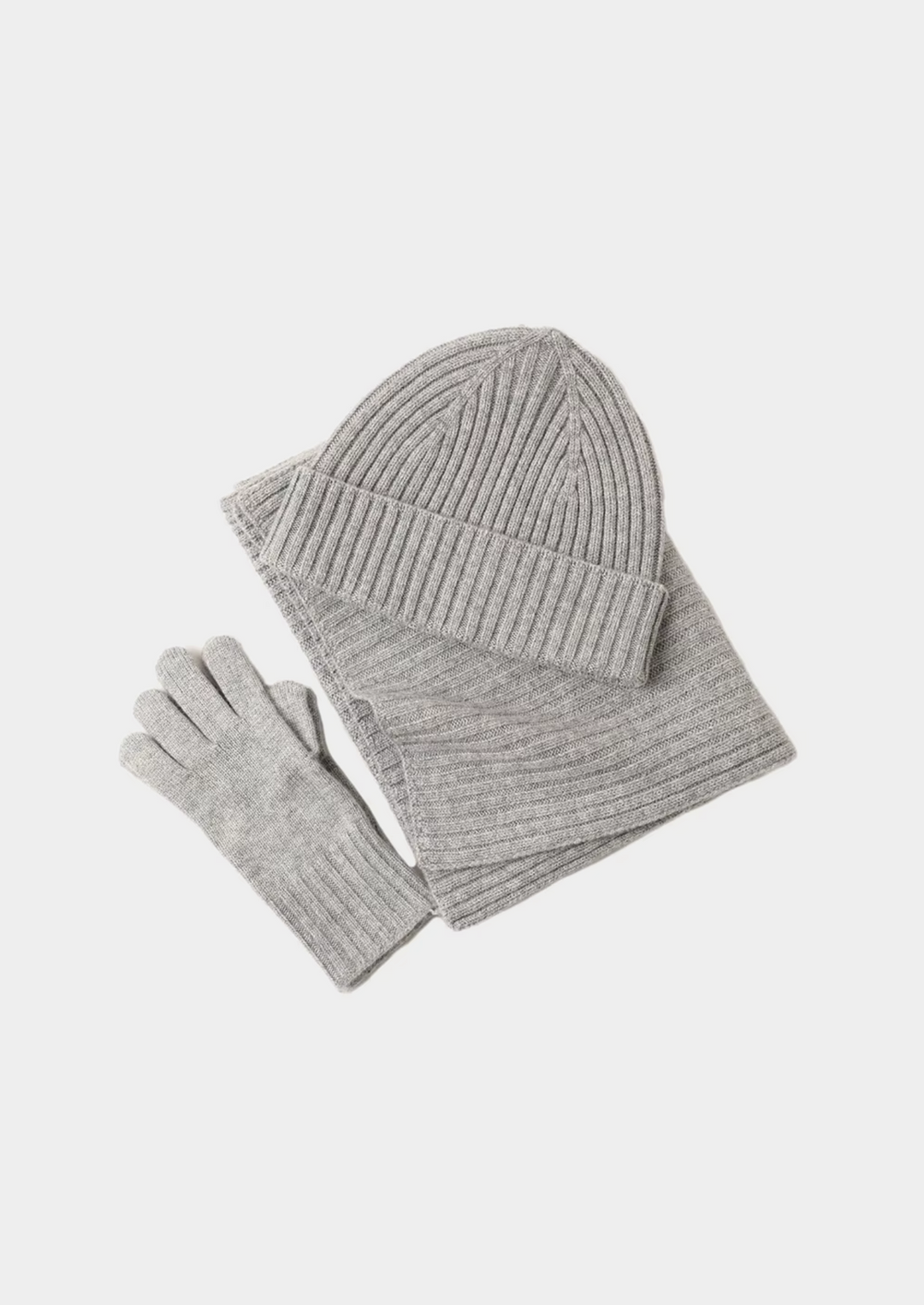 Cordelia | Elegant Cashmere Winter Accessories Set - Beanie Scarf Gloves