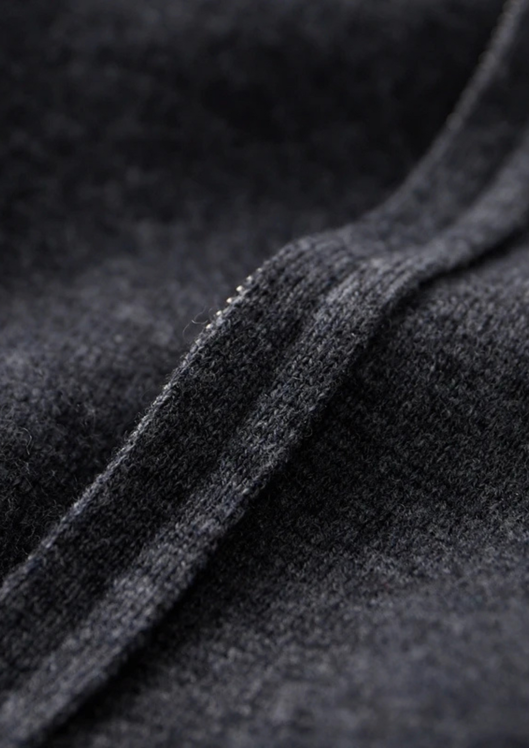 Tobias | Premium Cashmere Zip Up Hoodie Men - Charcoal