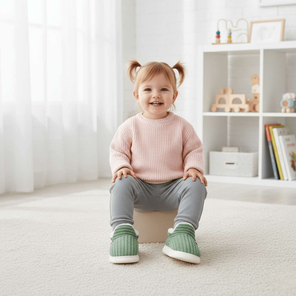 Tiana | Elegant Ribbed Fleece House Slippers With Slip-On Comfort