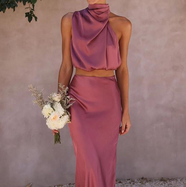 Sybil | Sleek Halter Midi Dress
