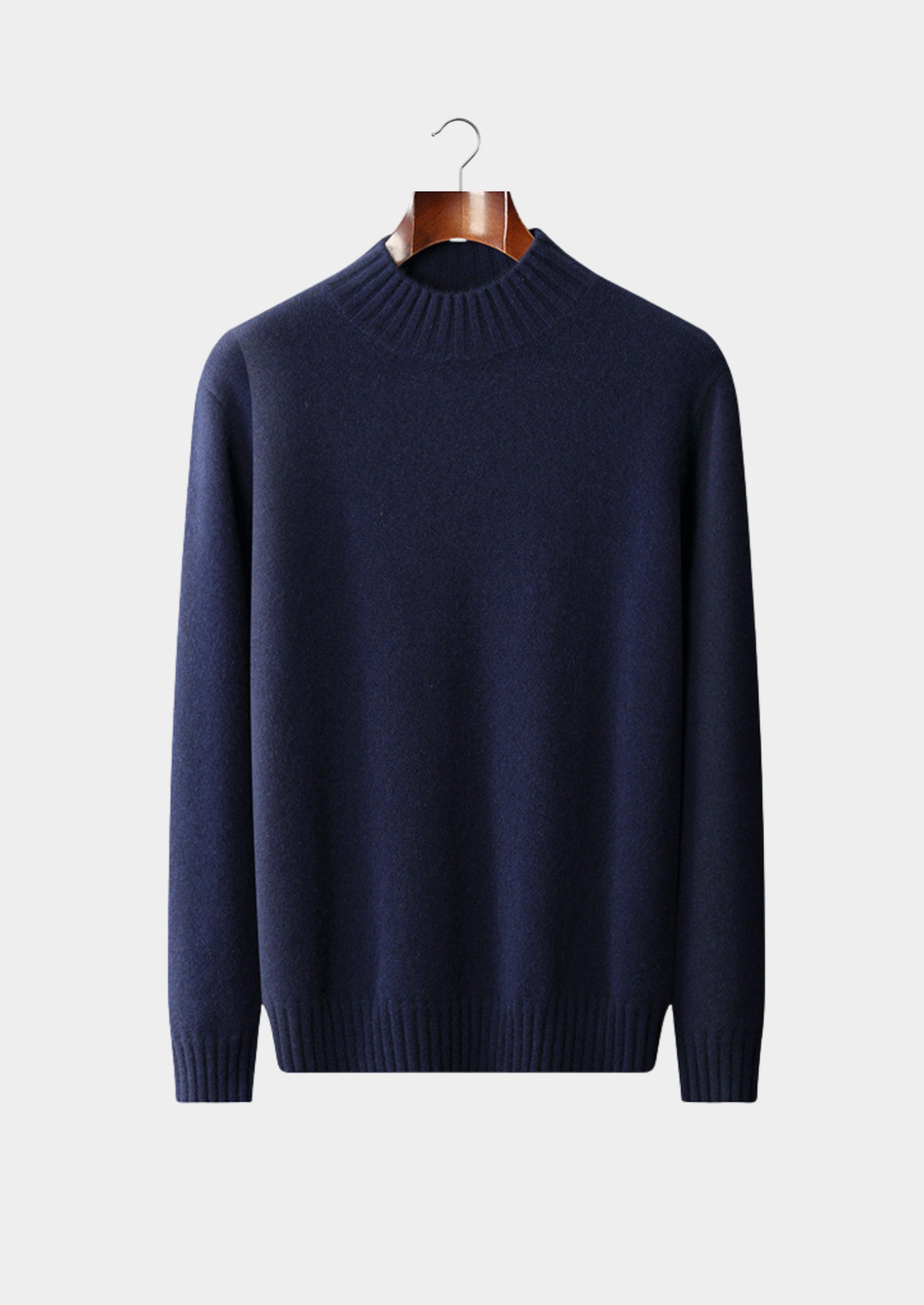 Monaco | Elegant 100% Cashmere Mock Neck Pullover Sweater
