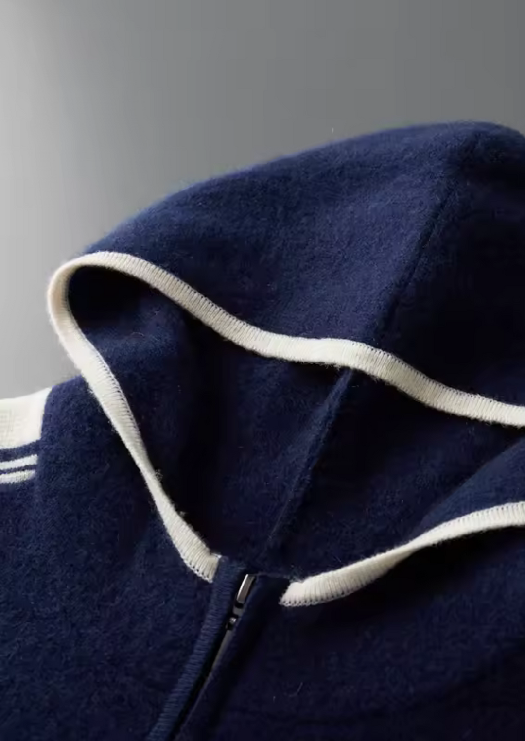 Damien | Luxury Cashmere Tracksuit Set - Navy Zip-Up Hoodie