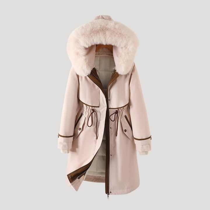 Faye | Elegant Long Waterproof Faux Fur Hood Winter Parka Coat