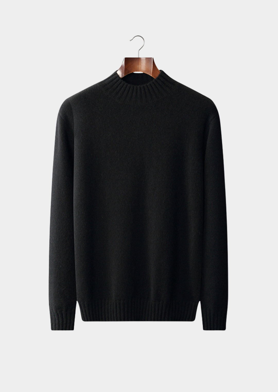 Monaco | Elegant 100% Cashmere Mock Neck Pullover Sweater