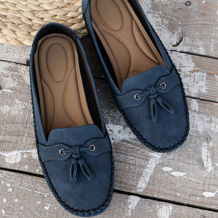 Evelyn | Stylish Bow Detail Slip-On Loafers