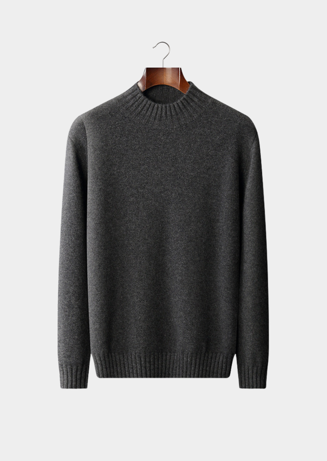 Monaco | Elegant 100% Cashmere Mock Neck Pullover Sweater