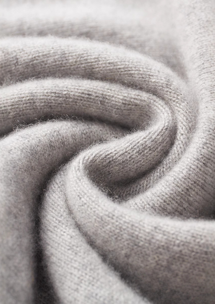 Monaco | Elegant 100% Cashmere Mock Neck Pullover Sweater