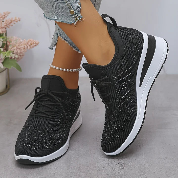 Bonnie | Elegant Rhinestone Embellished Orthopedic Sneakers